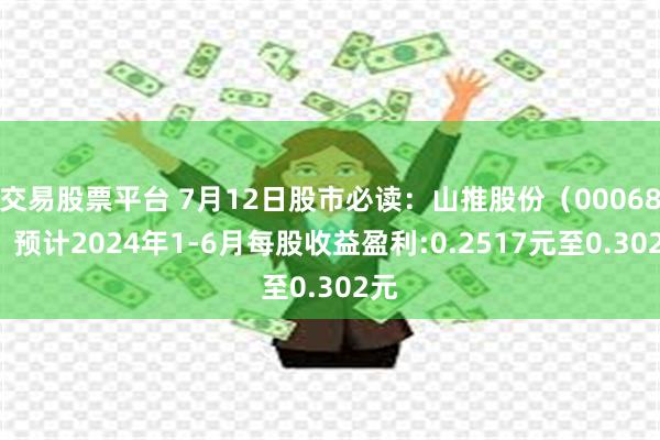 交易股票平台 7月12日股市必读：山推股份（000680）预计2024年1-6月每股收益盈利:0.2517元至0.302元