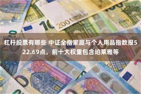 杠杆股票有哪些 中证全指家庭与个人用品指数报522.69点，前十大权重包含珀莱雅等