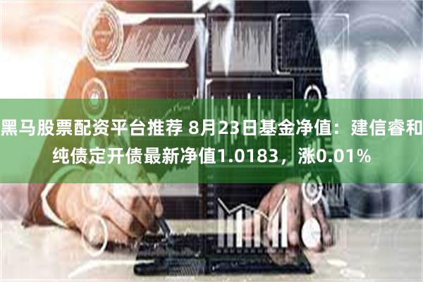 黑马股票配资平台推荐 8月23日基金净值：建信睿和纯债定开债最新净值1.0183，涨0.01%