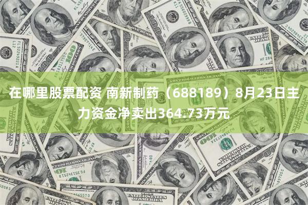 在哪里股票配资 南新制药（688189）8月23日主力资金净卖出364.73万元