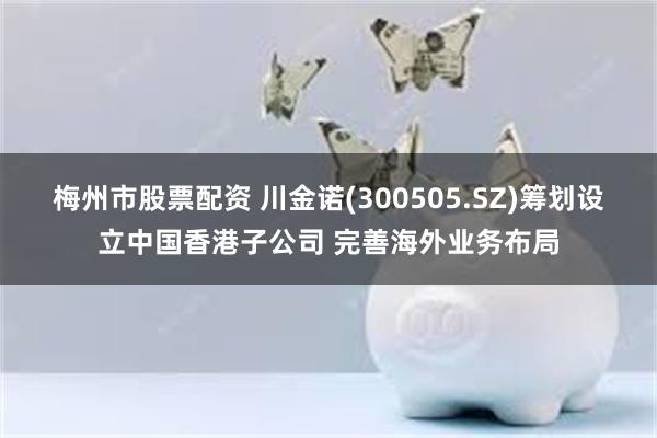 梅州市股票配资 川金诺(300505.SZ)筹划设立中国香港子公司 完善海外业务布局