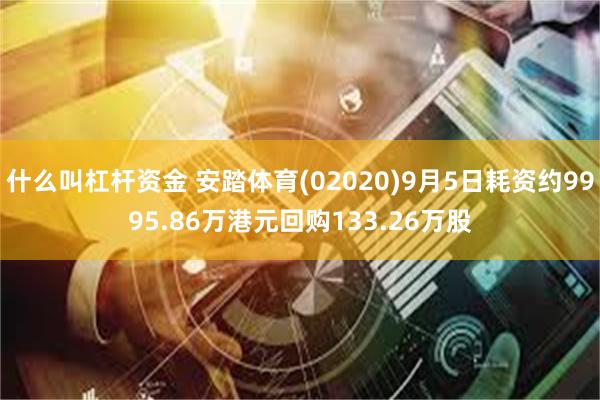 什么叫杠杆资金 安踏体育(02020)9月5日耗资约9995.86万港元回购133.26万股