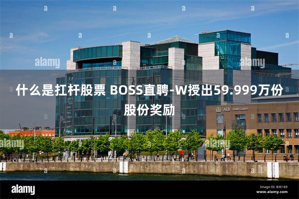 什么是扛杆股票 BOSS直聘-W授出59.999万份股份奖励