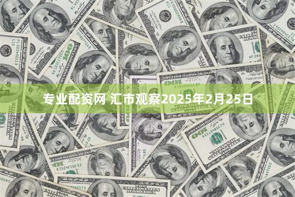 专业配资网 汇市观察2025年2月25日